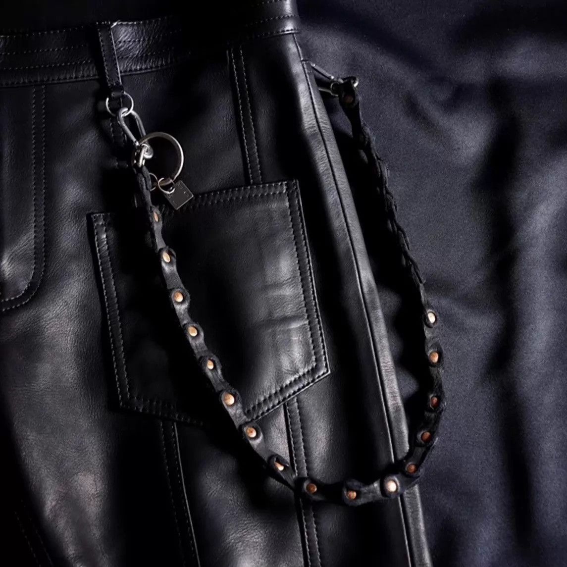 Guidi Guidi Distressed Horsehide Pants Chain Silver-Buckle 69cm Size ONE SIZE - 1 Thumbnail