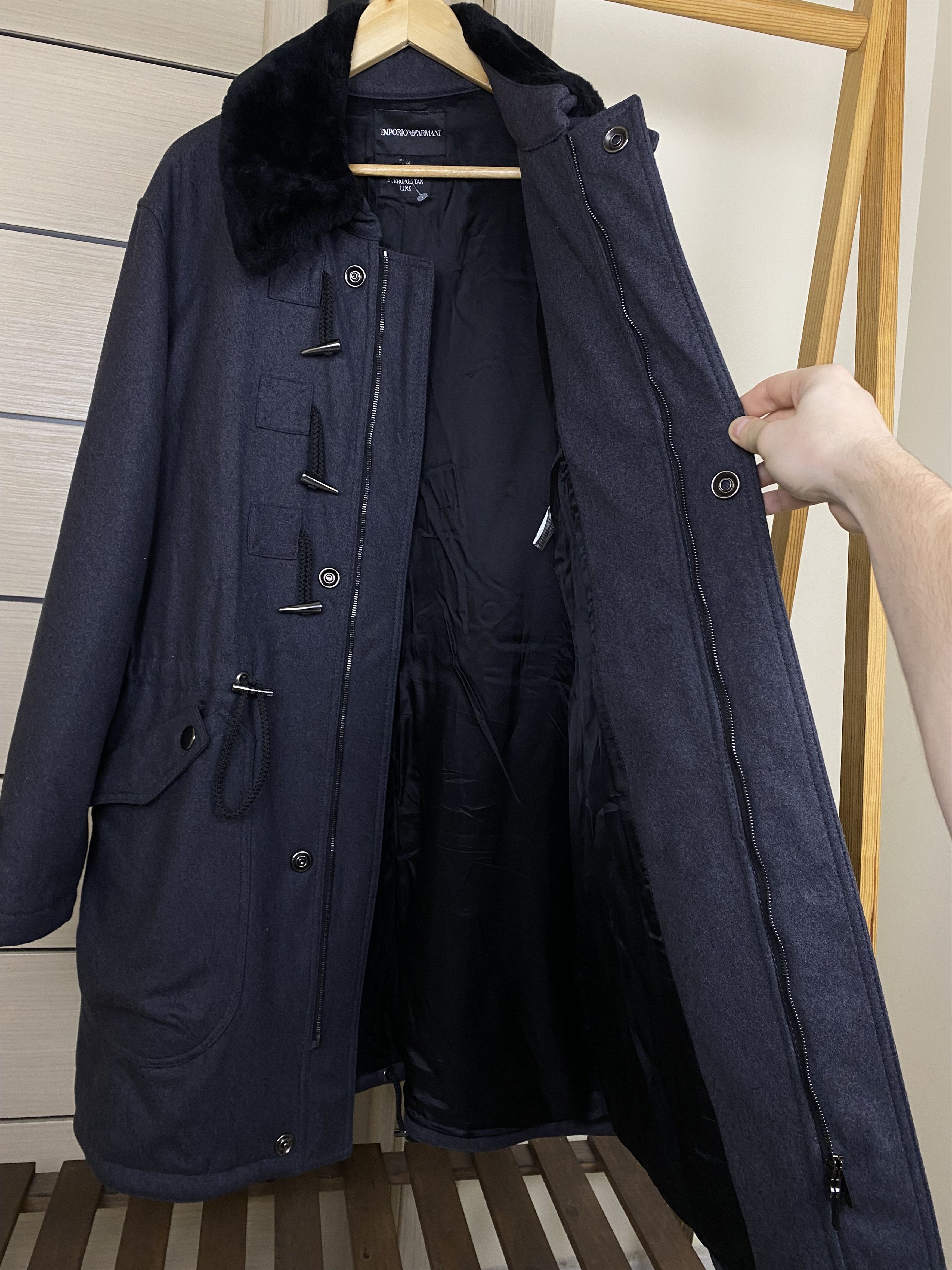 Emporio Armani Vintage Emporio Armani wool Eco Fur duffle coat zip jacket Size US XL / EU 56 / 4 - 6 Thumbnail