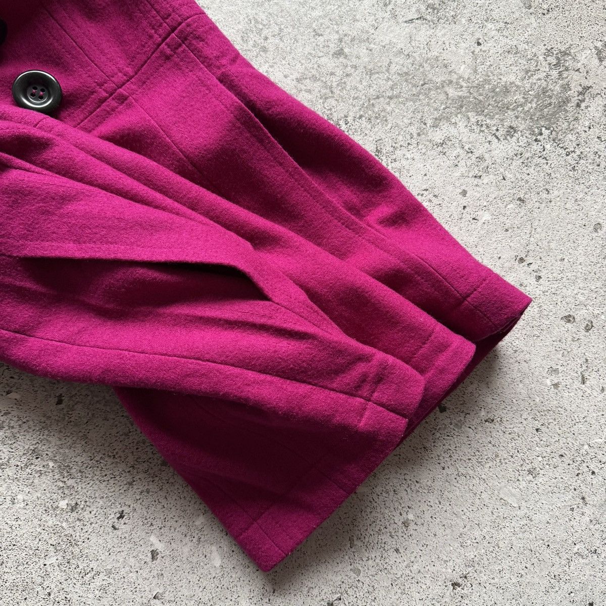 Other Marc Aurel Fuchsia Wool Blend Double Breasted Peacoat Jacket Size M / US 6-8 / IT 42-44 - 7 Thumbnail