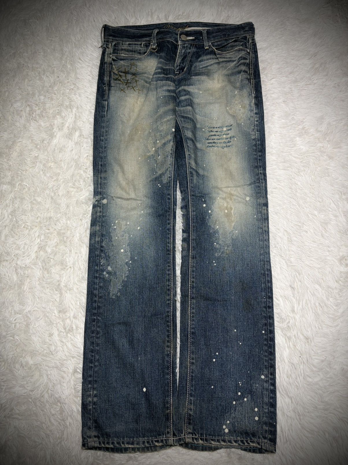 Hysteric Glamour Rare Vanquish poem crazy mudwash vkei jeans Size US 34 / EU 50 - 1 Thumbnail