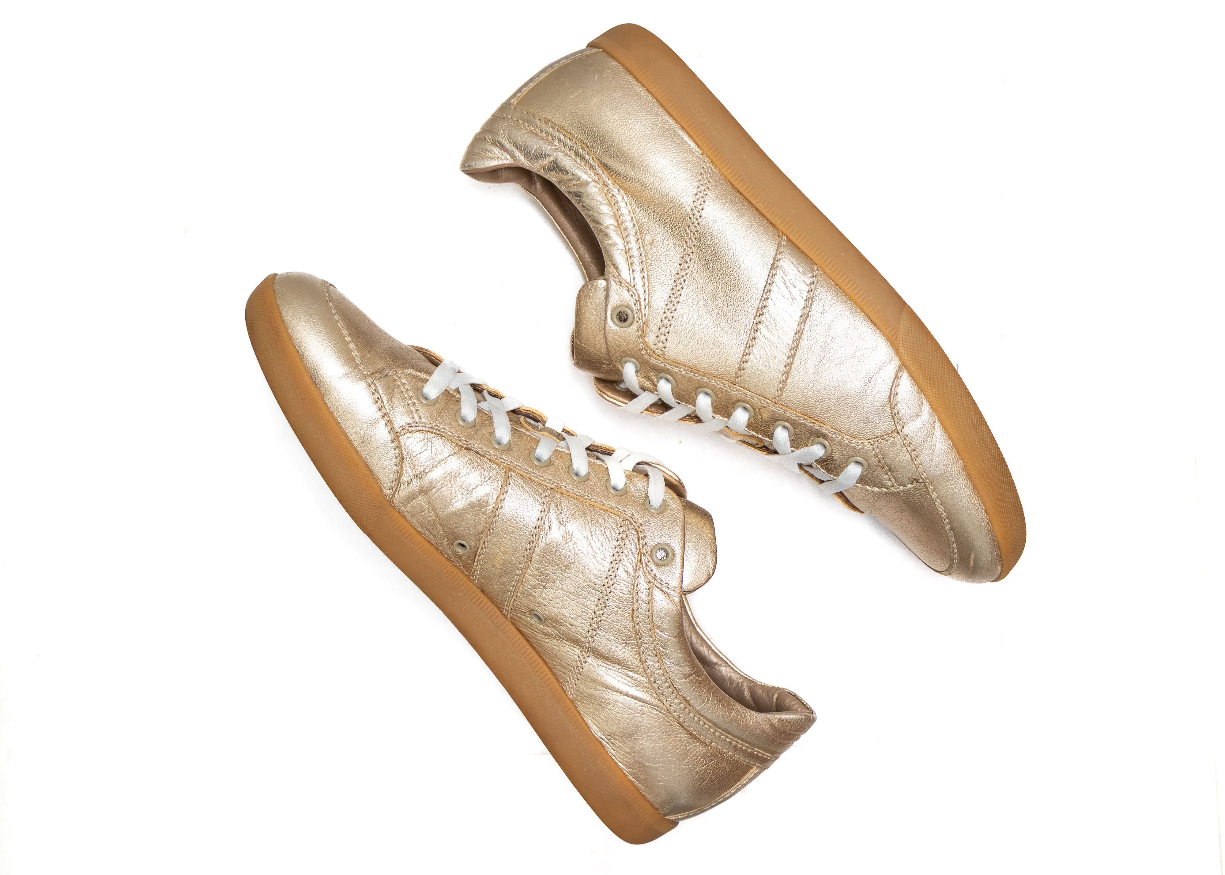 Dior × Hedi Slimane RARE VTG Dior B16 by Hedi Slimane Gold Sneaker Size US 10 Size US 10 / EU 43 - 3 Thumbnail