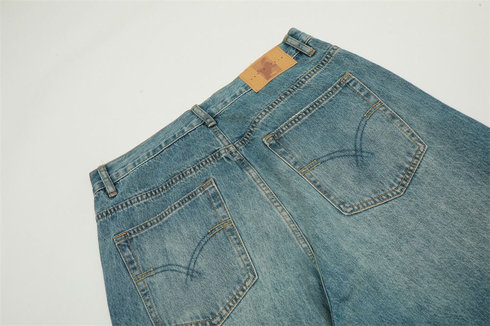Japanese Brand Men's retro street trend all-match distressed washed jeans Size US 32 / EU 48 - 6 Thumbnail