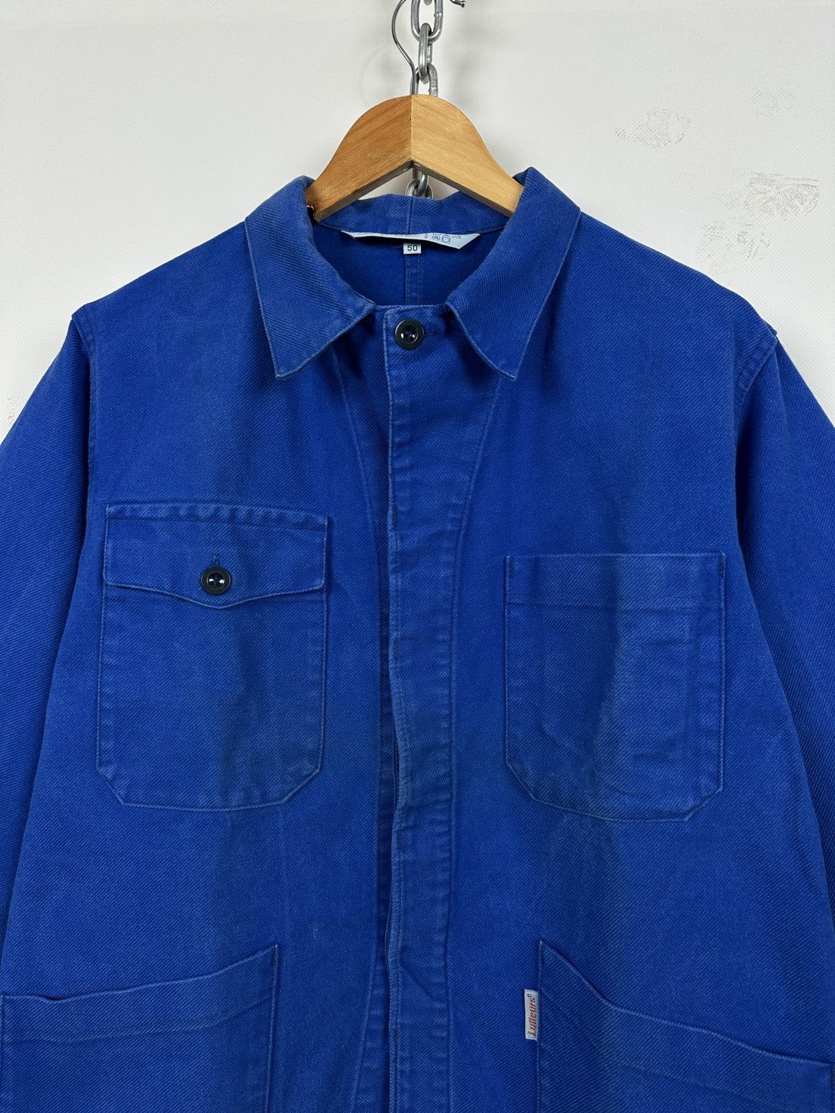 Le Laboureur 80s Vintage Lutteurs French Workwear Sanfor Chore Jacket Size US M / EU 48-50 / 2 - 6 Thumbnail