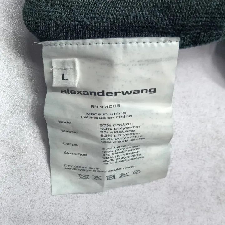 Alexander Wang Alexander Wang Black Cropped Logo Hoodie - Size L / US 10 / IT 46 - 3 Thumbnail
