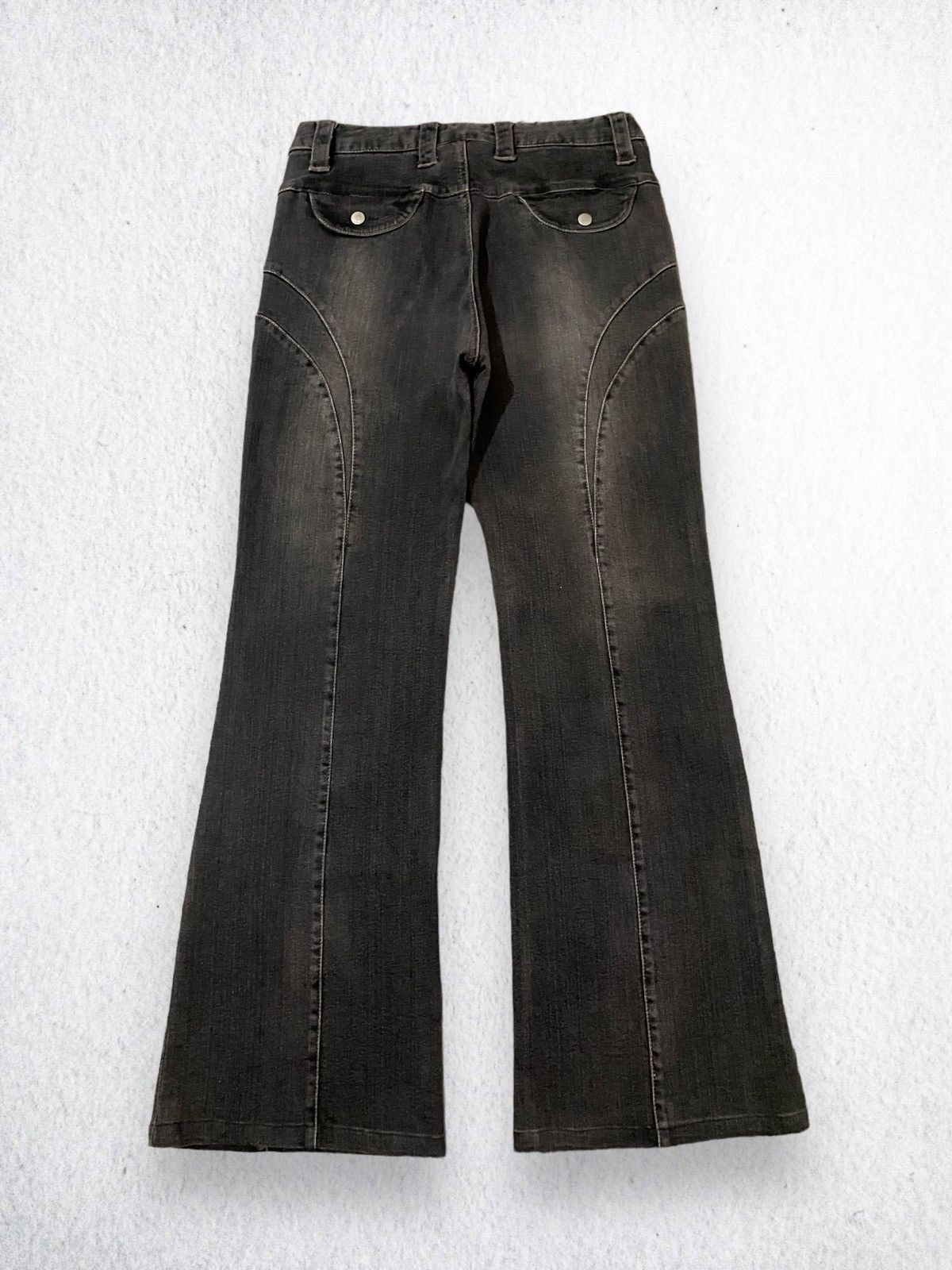 20471120 Vintage Japan Nuovo Pintuck Creased Flare Jeans Size US 30 / EU 46 - 8 Thumbnail