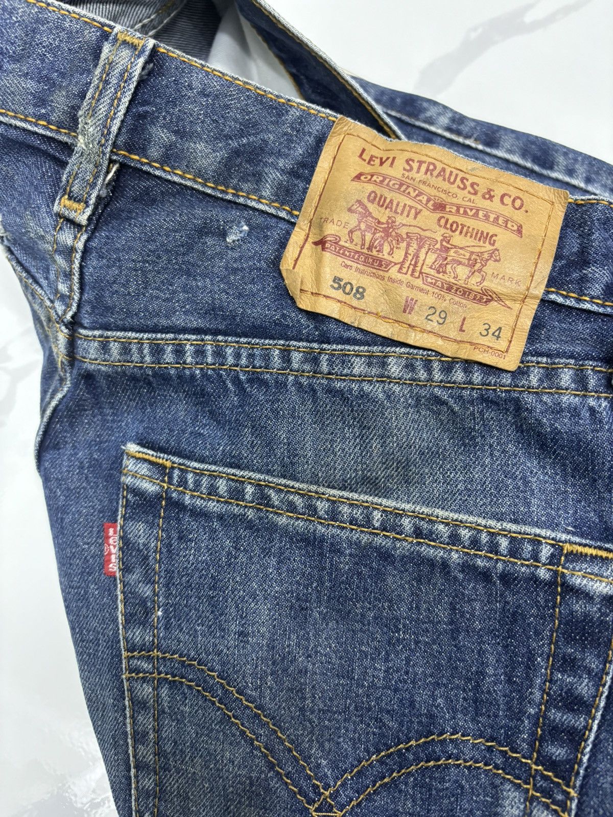 Levi's Vintage Clothing 🔥VINTAGE LEVIS 508 DISTRESSED DENIM JEANS Size US 29 - 10 Thumbnail