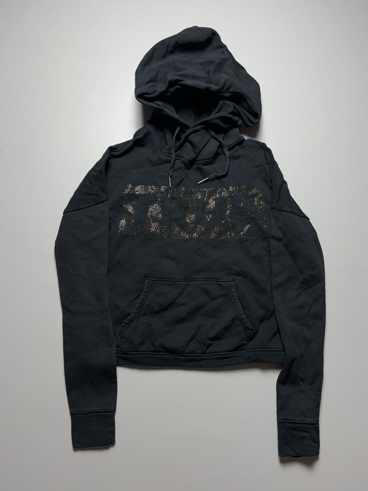 RARE TRUE RELIGION GLAMOUR CROPPED VINTAGE HOODIE