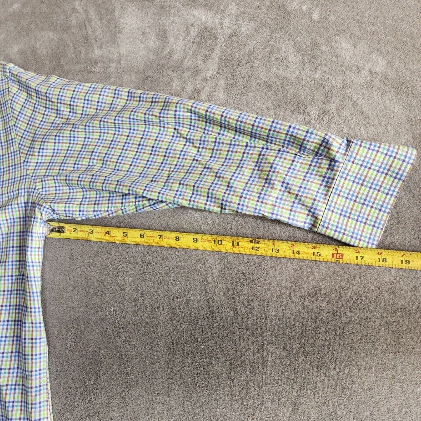 Peter Millar Peter Millar Mens Button Up LS Golf Polo Shirt Plaid LG Size US L / EU 52-54 / 3 - 8 Thumbnail