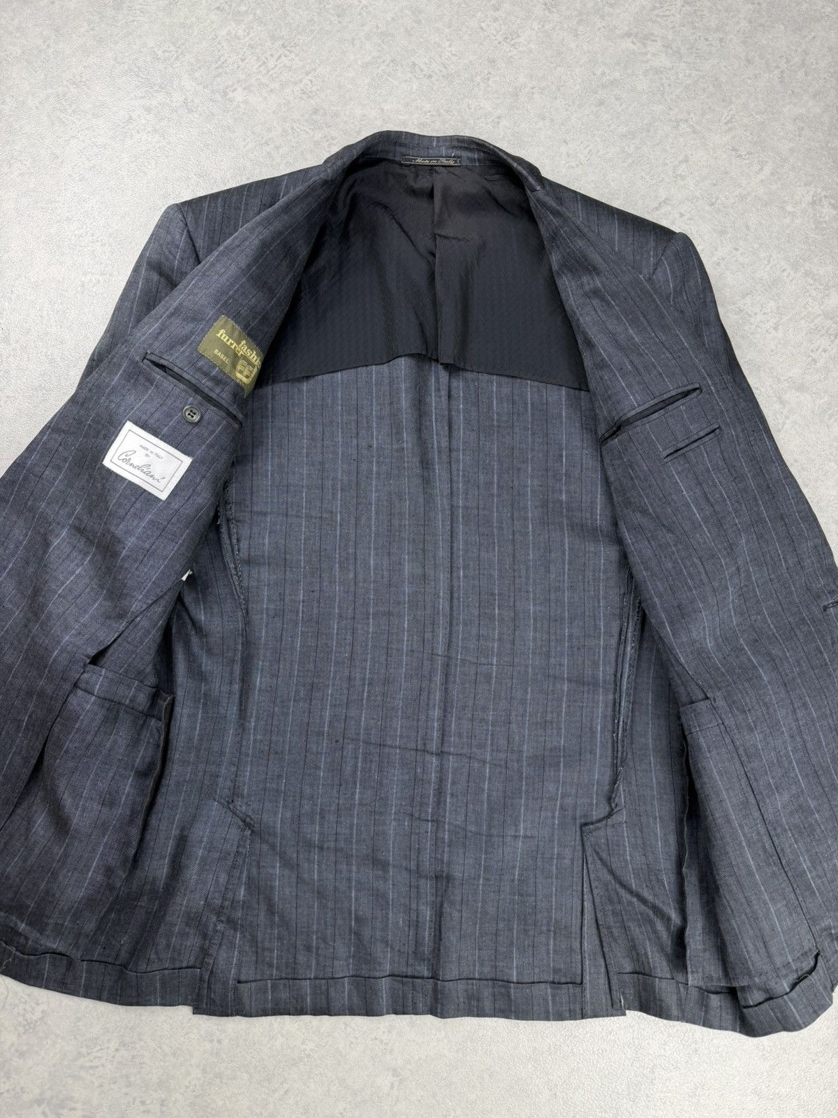 Corneliani Vintage Corneliani Gray Pinstripe Blazer Jacket Size 50R - 7 Thumbnail