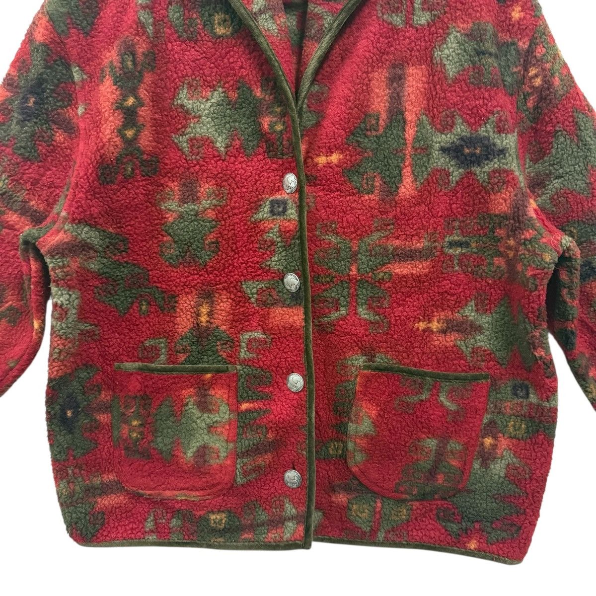 Vintage Vintage Talbots Navajo Aztec Fleece Jacket Size US L / EU 52-54 / 3 - 5 Thumbnail