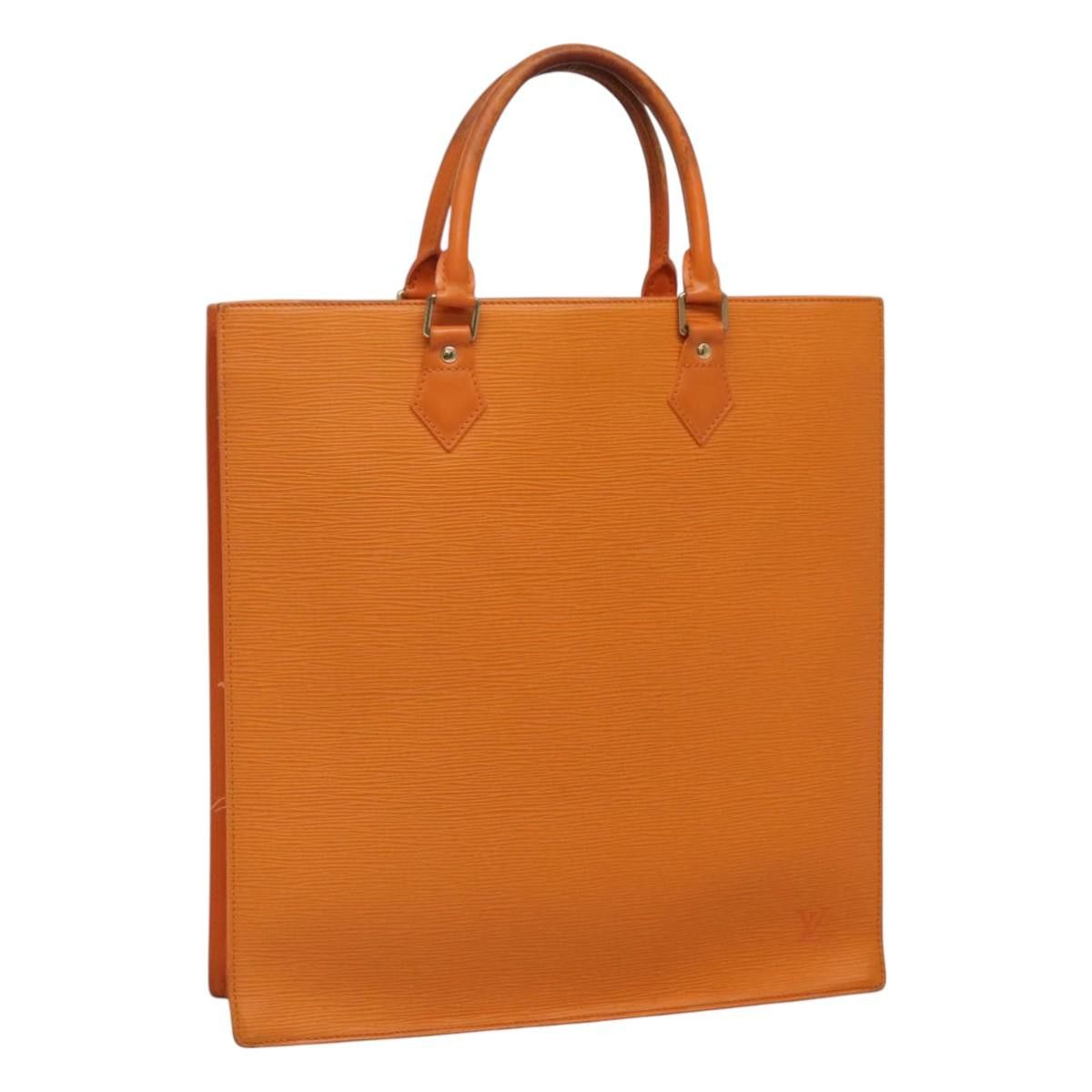 LOUIS VUITTON Epi Sac Plat Hand Bag Orange Mandarin M5274H LV Auth
