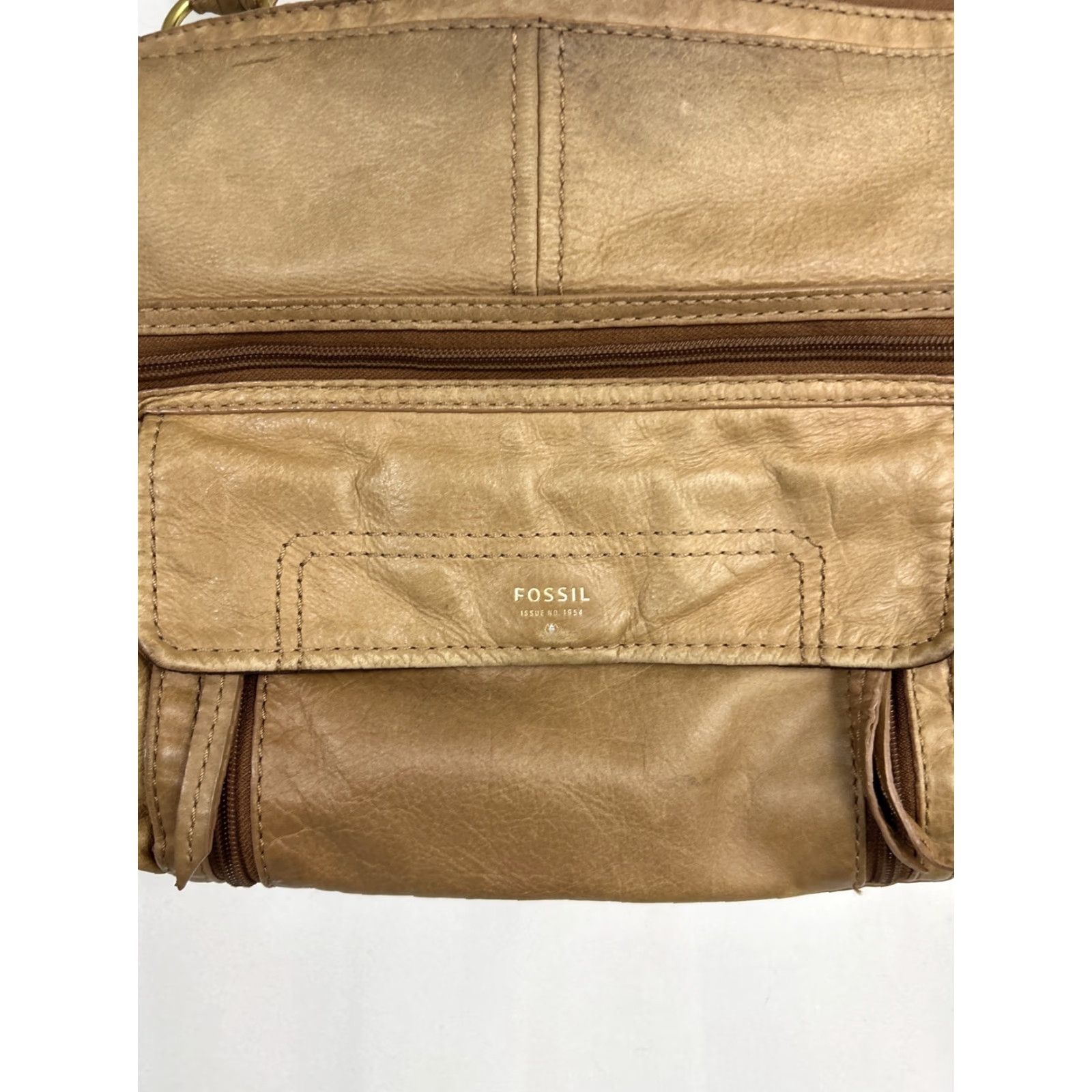 Fossil Fossil Shoulder Bag Brown Leather Crossbody Zipper Front Flap 11x11.5x2 Women Size ONE SIZE - 3 Thumbnail