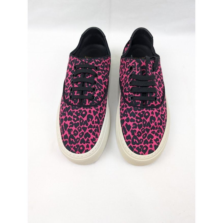 Saint Laurent Paris o1rshd1 Women's Venice Low Top SL Sneakers in Fuxia Nero Size US 10 / IT 40 - 14 Thumbnail