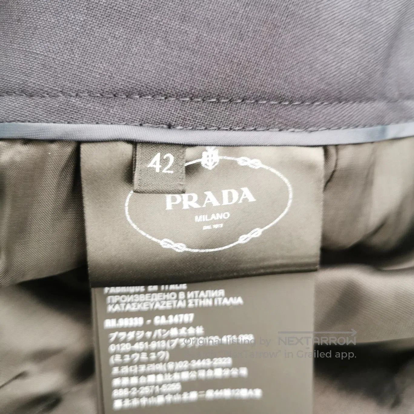 Prada Prada Black Wool Blend Wide. Size 41" - 6 Thumbnail
