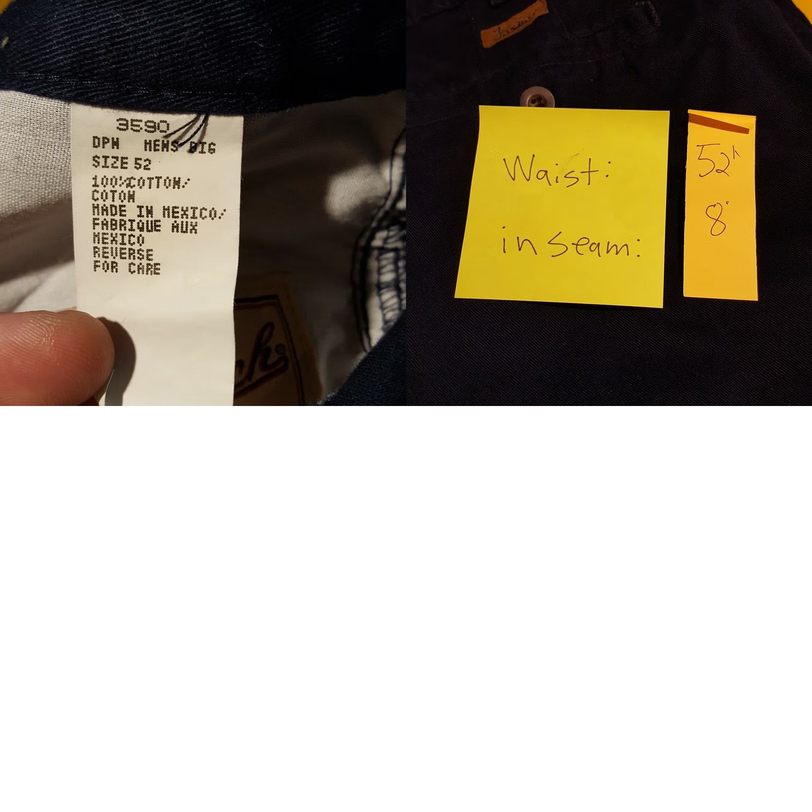 Vintage VTG Woolrich Golf Size 52" Navy Blue Big & Tall Chino Tennis Dress Shorts Size US 36 / EU 52 - 8 Thumbnail