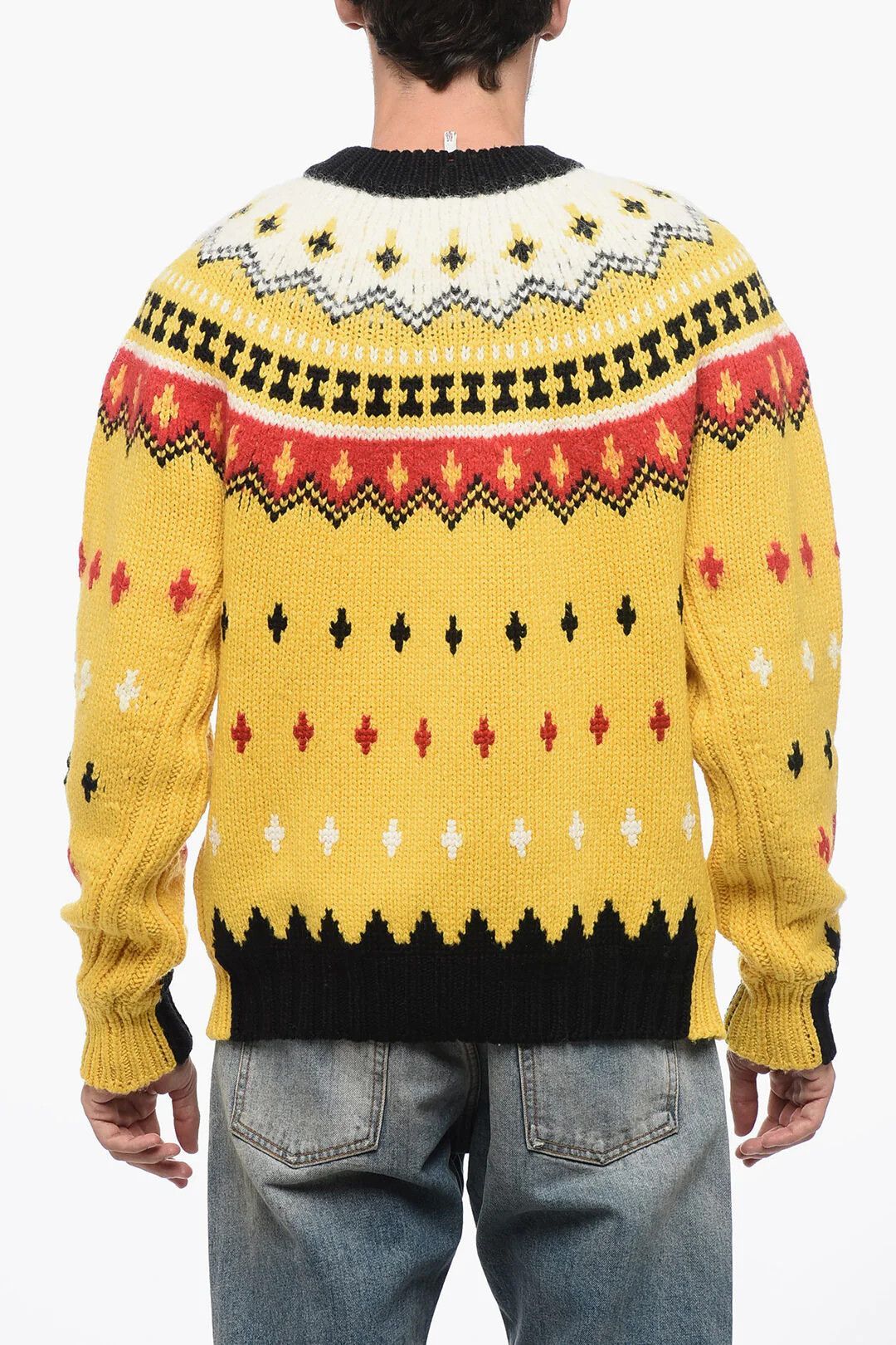 Moncler og1mm0426 Crewneck Wool-Blend Sweater in Yellow Size US S / EU 44-46 / 1 - 2 Thumbnail