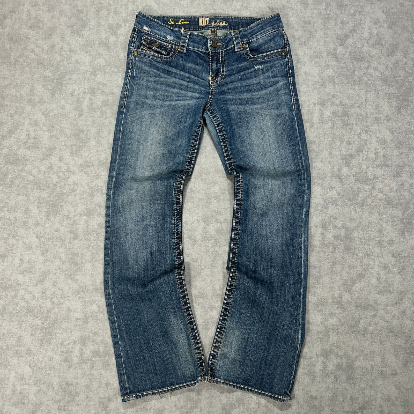 Other Y2K KUT From the Cloth So Low flare jeans distressed wmns 8 Size 30" / US 8 / IT 44 - 1 Thumbnail