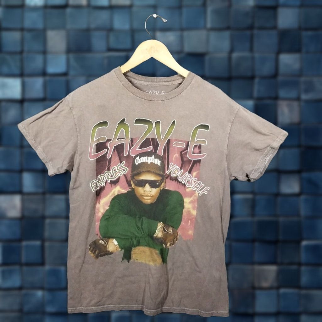 Express VINTAGE Easy E Rapper T-Shirt Short Sleeve Men Adult Medium Brown Hip Hop 80s 90s Express Size US M / EU 48-50 / 2 - 1 Thumbnail