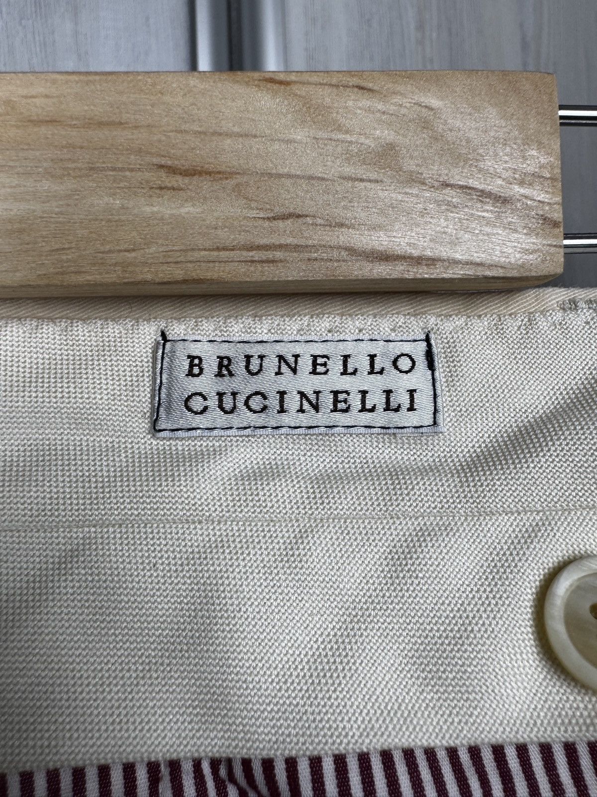 Brunello Cucinelli Brunello Cucinelli double knee cotton beige ivory pants 52 Size US 36 / EU 52 - 10 Thumbnail