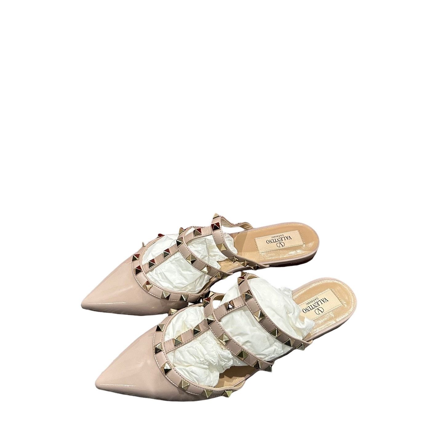 Valentino Valentino Rockstud Patent Leather Mules 36.5 Size US 6.5 / IT 36.5 - 1 Thumbnail