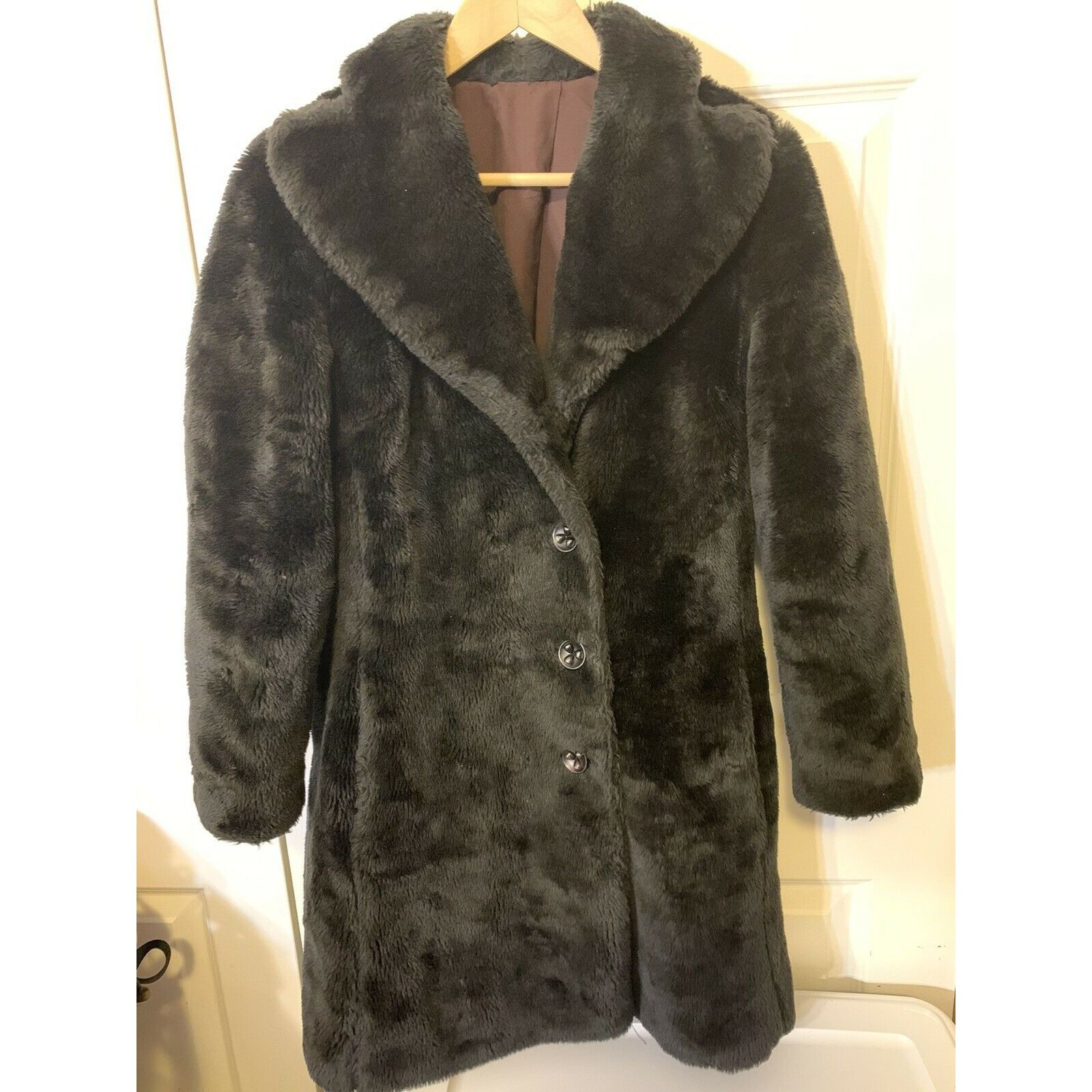Vintage Vintage 1960s Women's Sz S Coat Susan Lynn Black Glenoit Fau Size S / US 4 / IT 40 - 1 Thumbnail