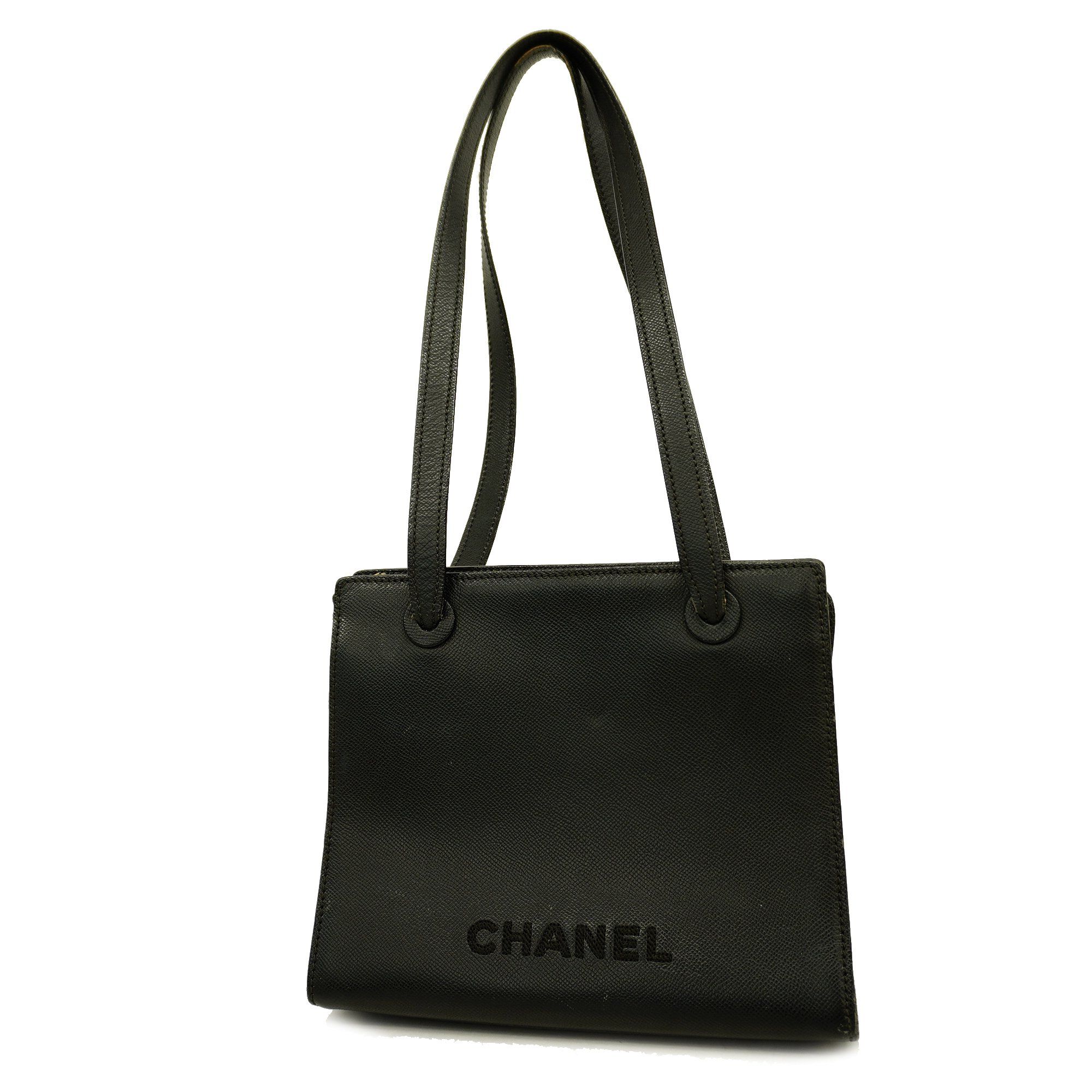 Chanel Auth Chanel Women's Leather Shoulder Bag Black