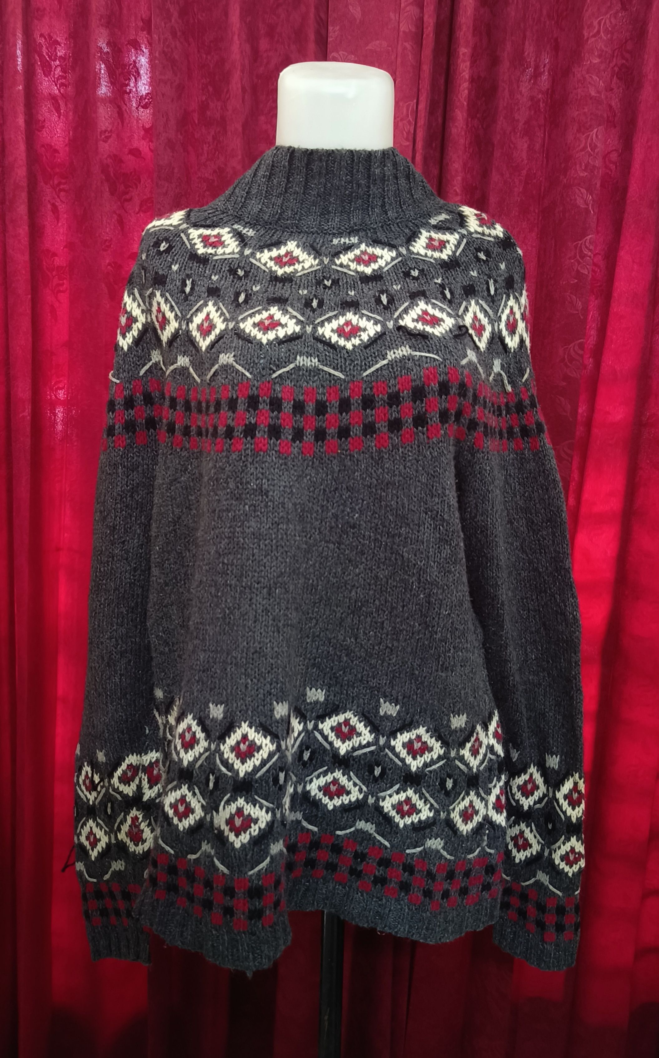 Basic Editions Vintage 80s BASIC EDITIONS Women's Ethnic Knit Sweater Size L / US 10 / IT 46 - 7 Thumbnail