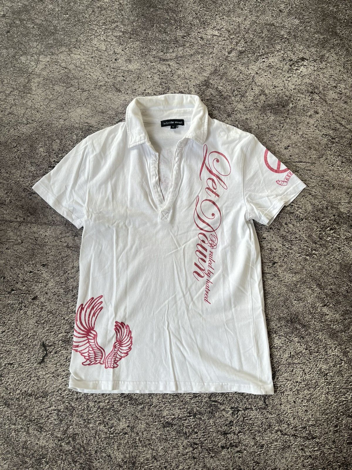 Japanese Brand Y2K DEtTECTIVE STRUCT IFSIXWASNINE GOTHIC POLO SHIRT Size US M / EU 48-50 / 2 - 1 Thumbnail