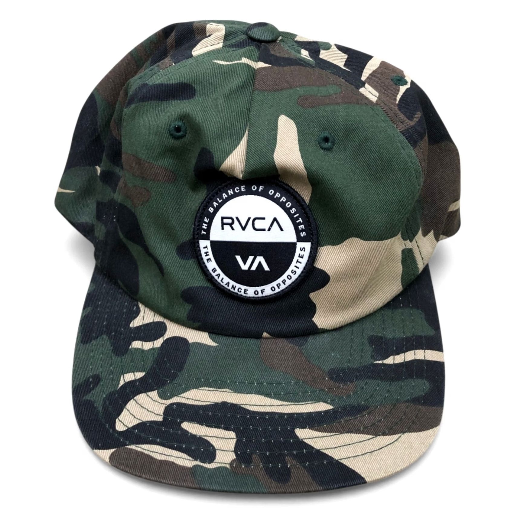 RVCA RVCA The Balance of Opposites Hat Men's Camo Snapback One Size Green Cap Size ONE SIZE - 2 Thumbnail