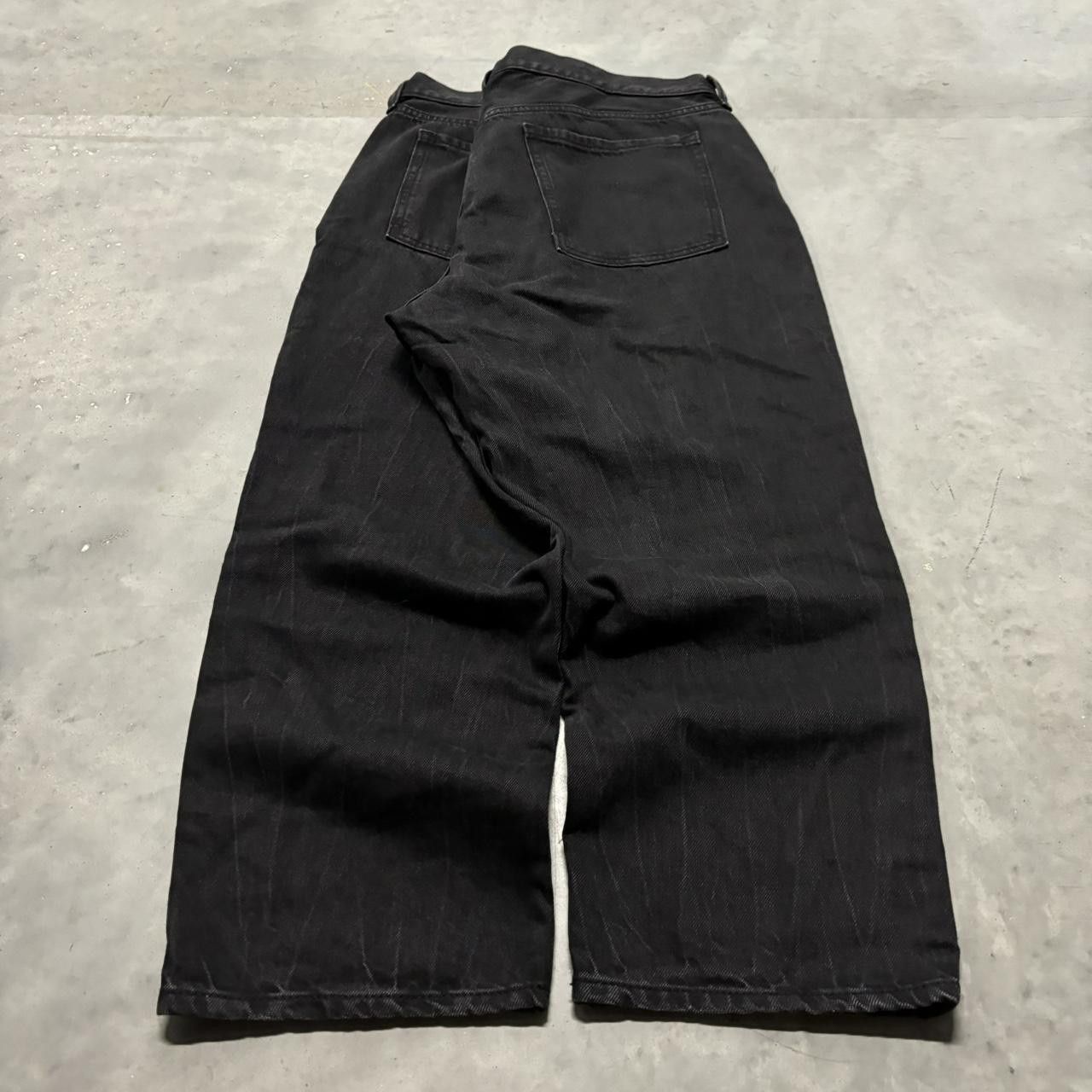 Japanese Brand × Vintage Crazy Vintage Y2K/2000s Grunge Black Skater Denim Jeans! Size US 38 / EU 54 - 4 Thumbnail