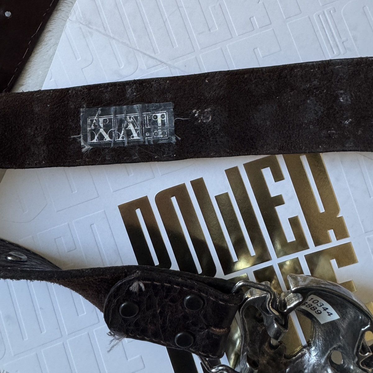 Other I.V.Y Rare Vintage Skull Belt Size 34 - 8 Thumbnail