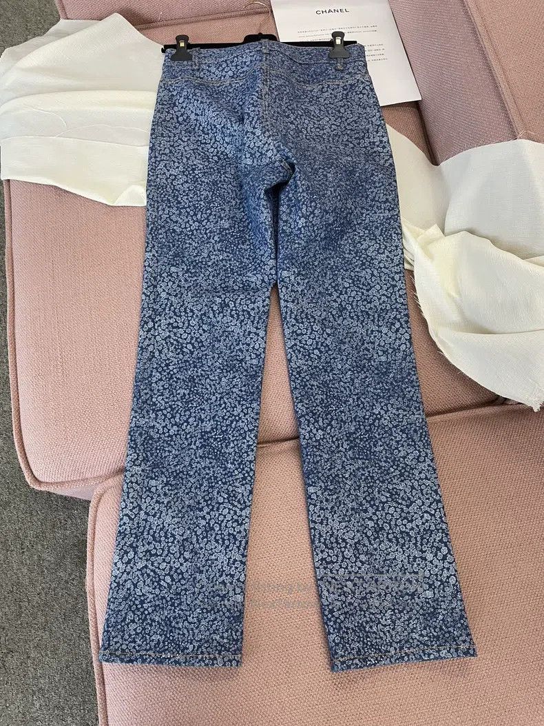 Chanel Chanel 21B blue camelia printed jeans Size 24" / US 00 / IT 34 - 3 Thumbnail