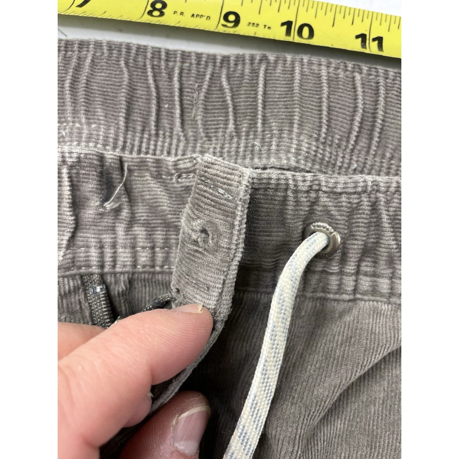 Vuori Vuori Optimist Pants Mens L Gray Corduroy Elastic Waist Drawstring V440 Size US 33 - 4 Thumbnail