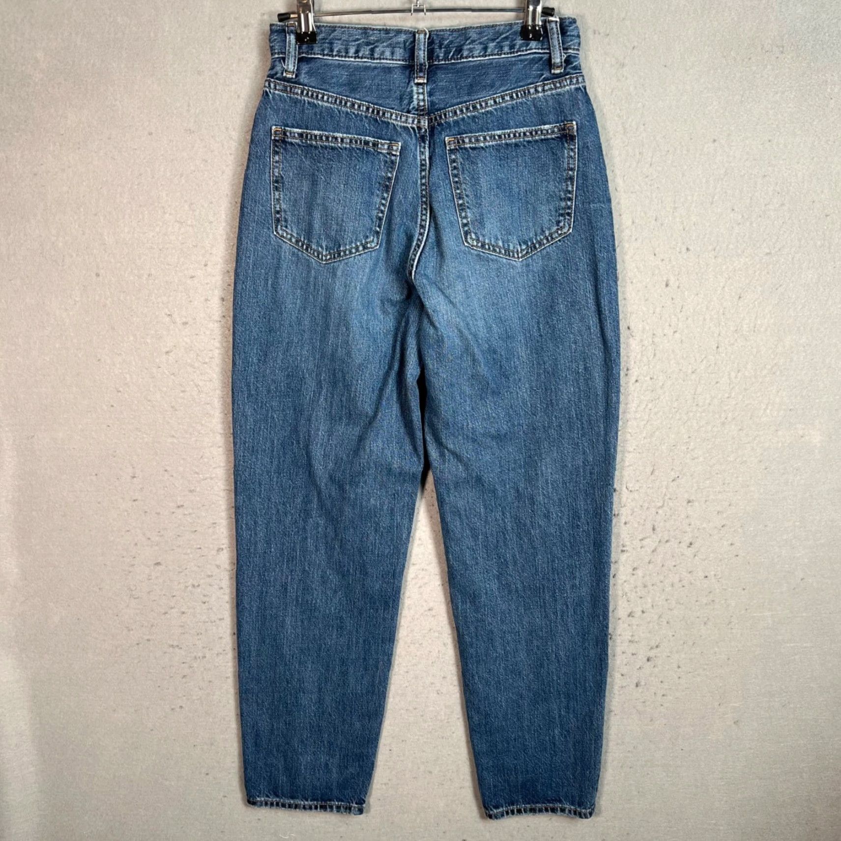Uniqlo VINTAGE Uniqlo Jeans Womens 24 High Waisted Tapered Denim Blue Cotton Blend Rise High Adults Womens 24 Jeans B06 Size 42" / US 20 - 2 Thumbnail