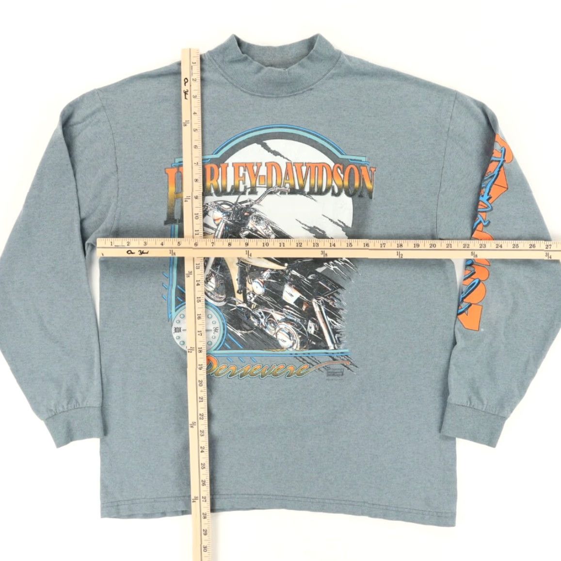 Harley Davidson VTG Harley Davidson Shirt Solid Long Sleeve T-Shirt Gray Mens L Size US L / EU 52-54 / 3 - 3 Thumbnail