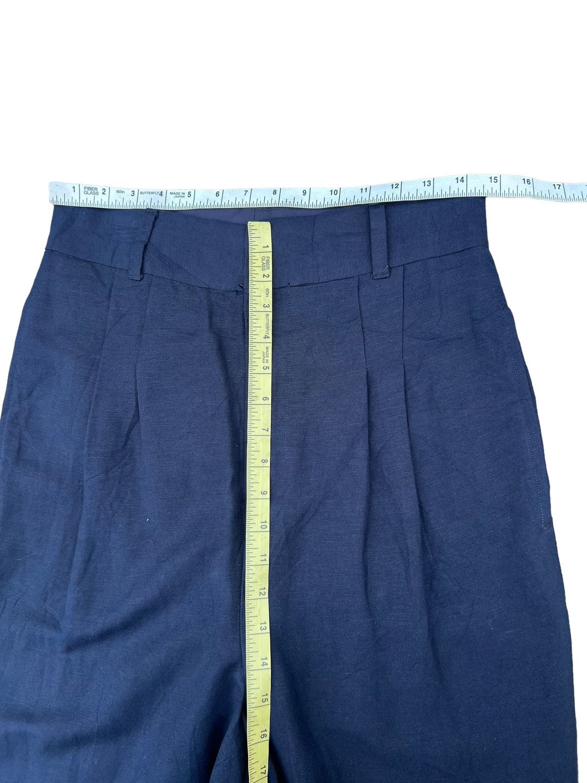 ato Ato Made in Japan Navy Blue Linen Trouser Pant Size US 29 - 3 Thumbnail