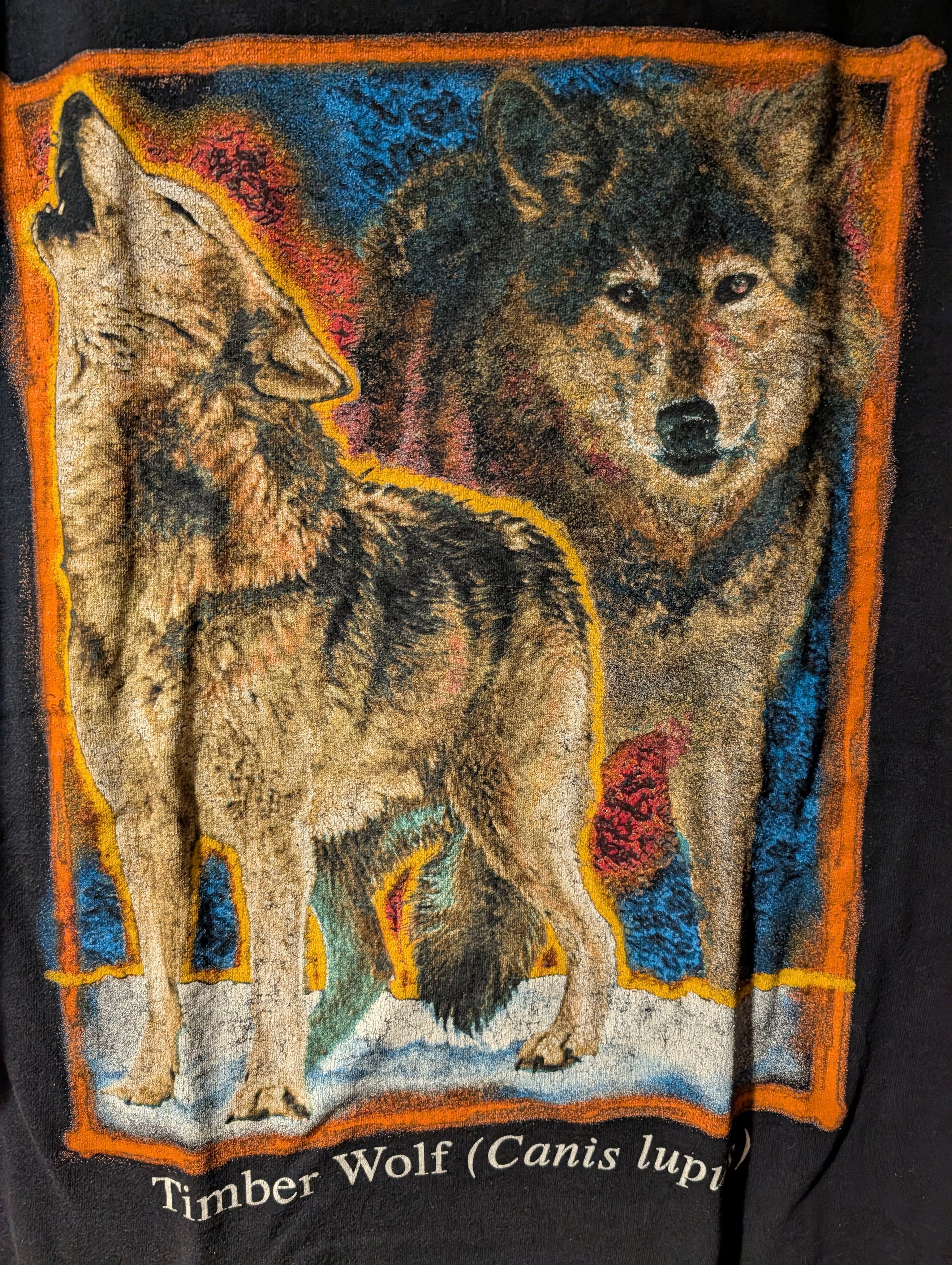 Arts & Science Vintage 90s Timber Wolf Canis Lupis Animal USA Made T-Shirt Size US XL / EU 56 / 4 - 2 Thumbnail