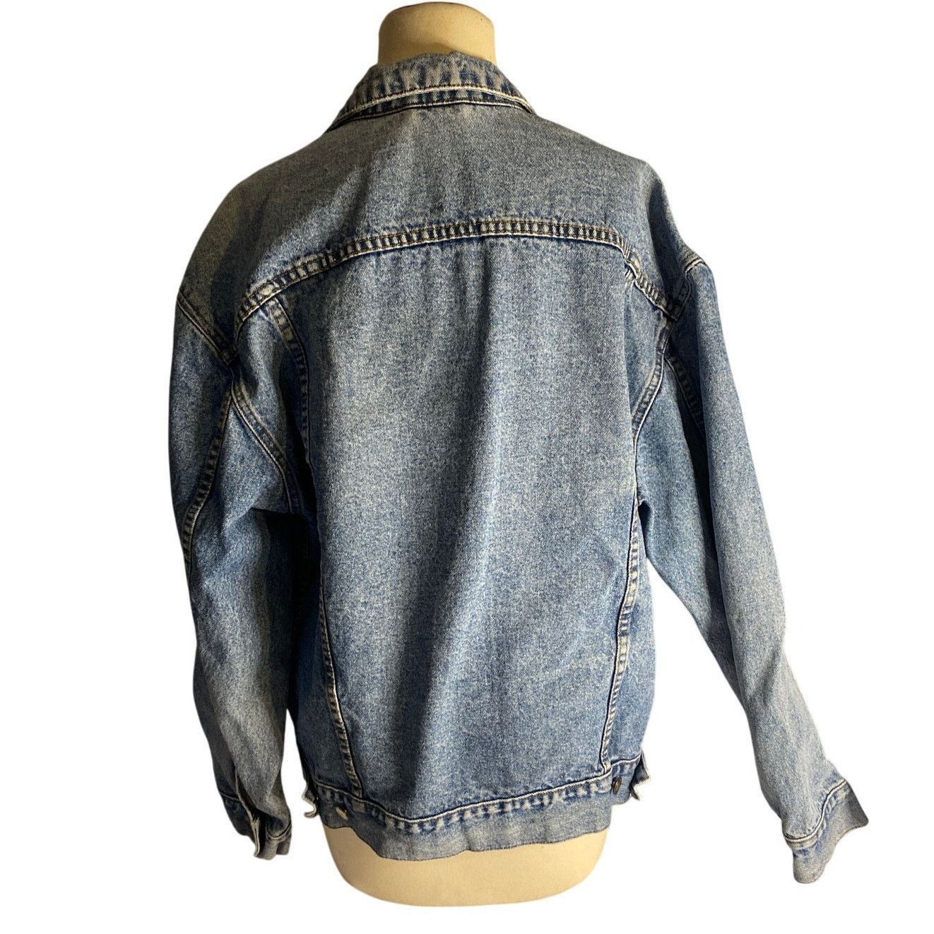 Other Vintage Y2K Oversized Denim Jacket Light Wash Short Wave Size US L / EU 52-54 / 3 - 6 Thumbnail