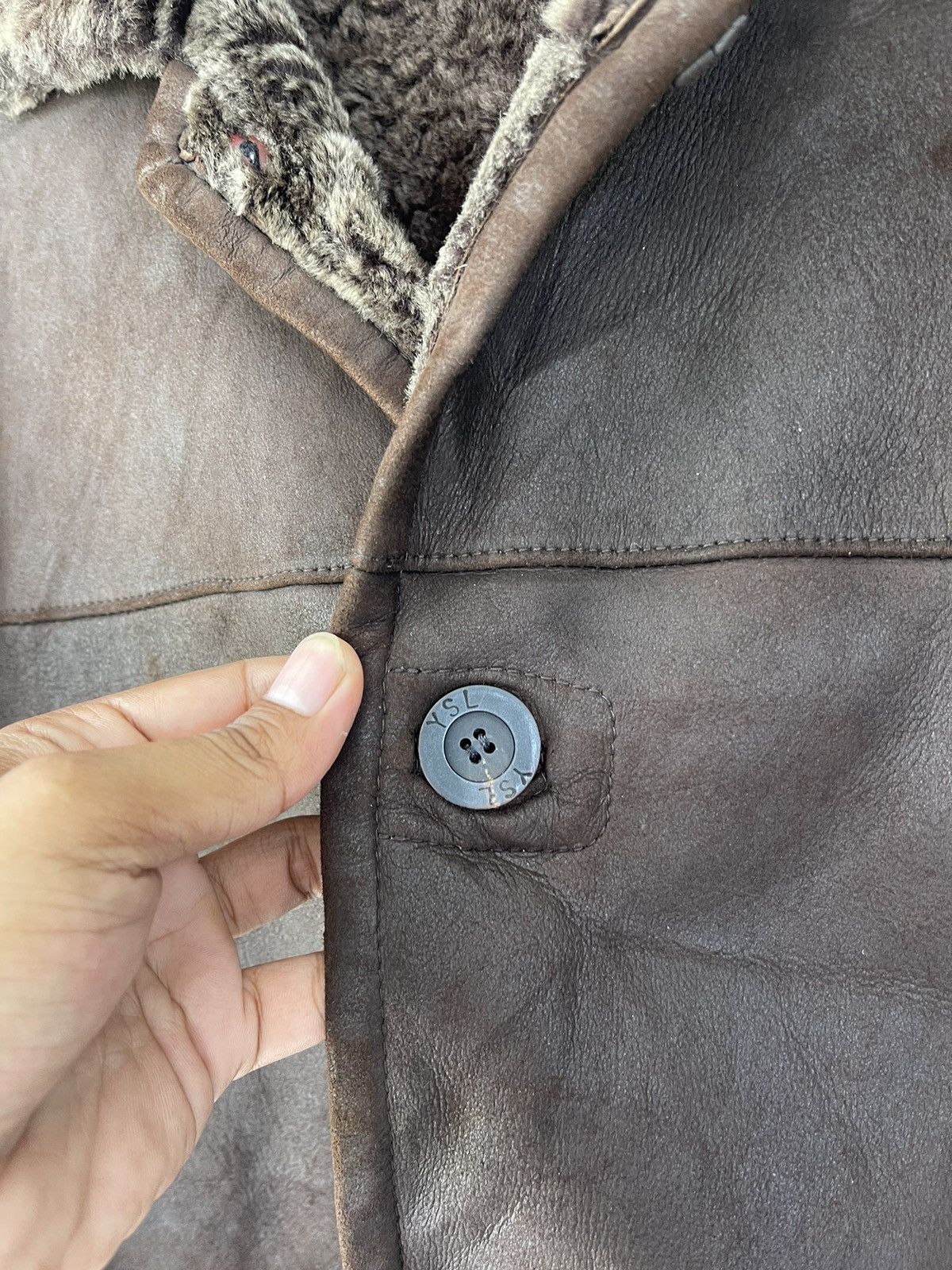 Saint Laurent Paris Yves Saint Laurent Sheepskin Sherling jacket Size US M / EU 48-50 / 2 - 8 Thumbnail