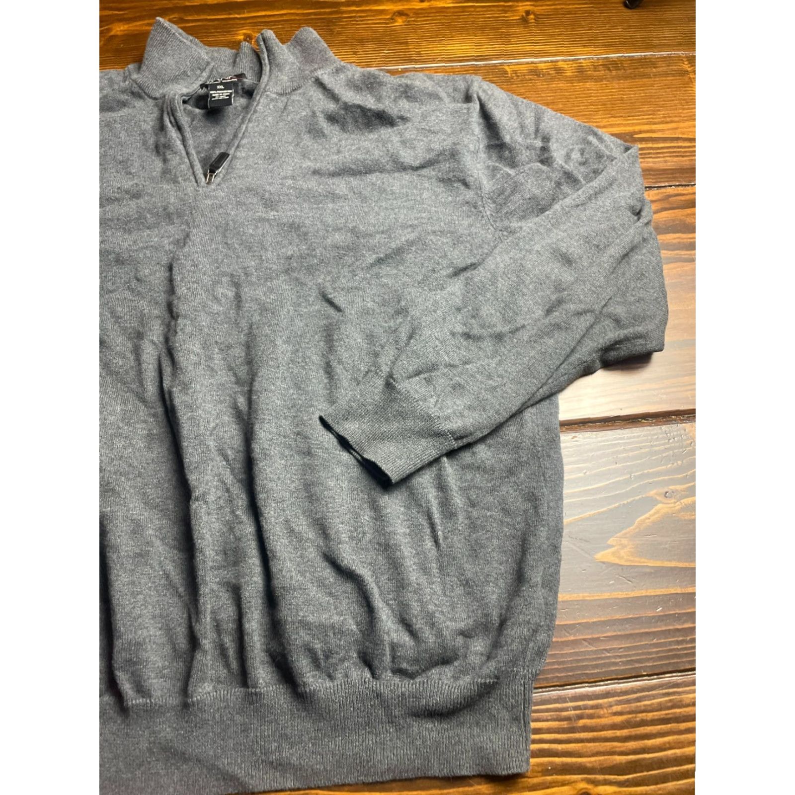 Jos. A. Bank Jos. A. Bank Sweater Men’s XXL Gray Pullover V-Neck Long Sleeve Knit Size US XXL / EU 58 / 5 - 3 Thumbnail
