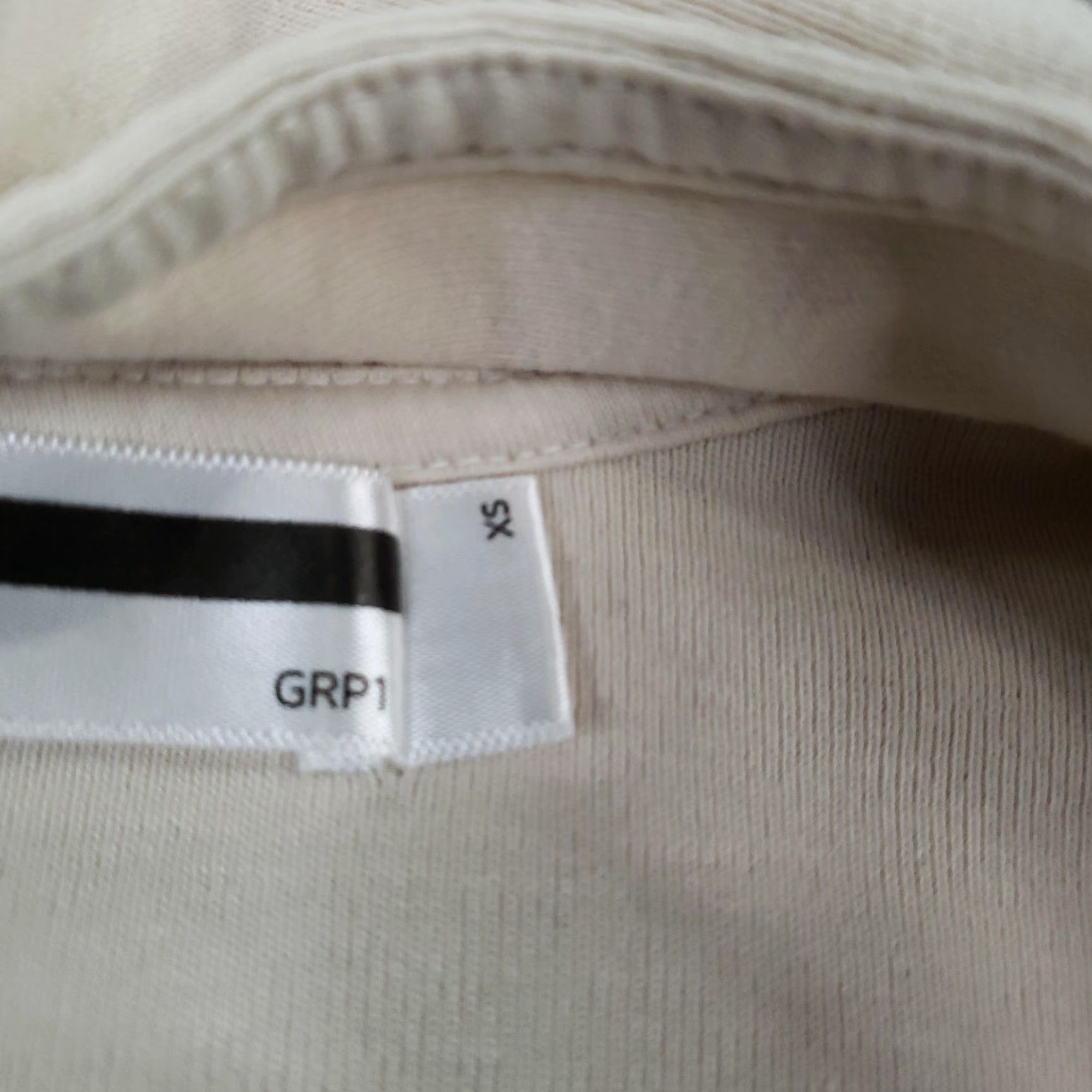 GRP VINTAGE GPR1 Cardigan Sweater Womens XS Beige Cotton Open Front Longline Pockets USA Size XS / US 0-2 / IT 36-38 - 6 Thumbnail