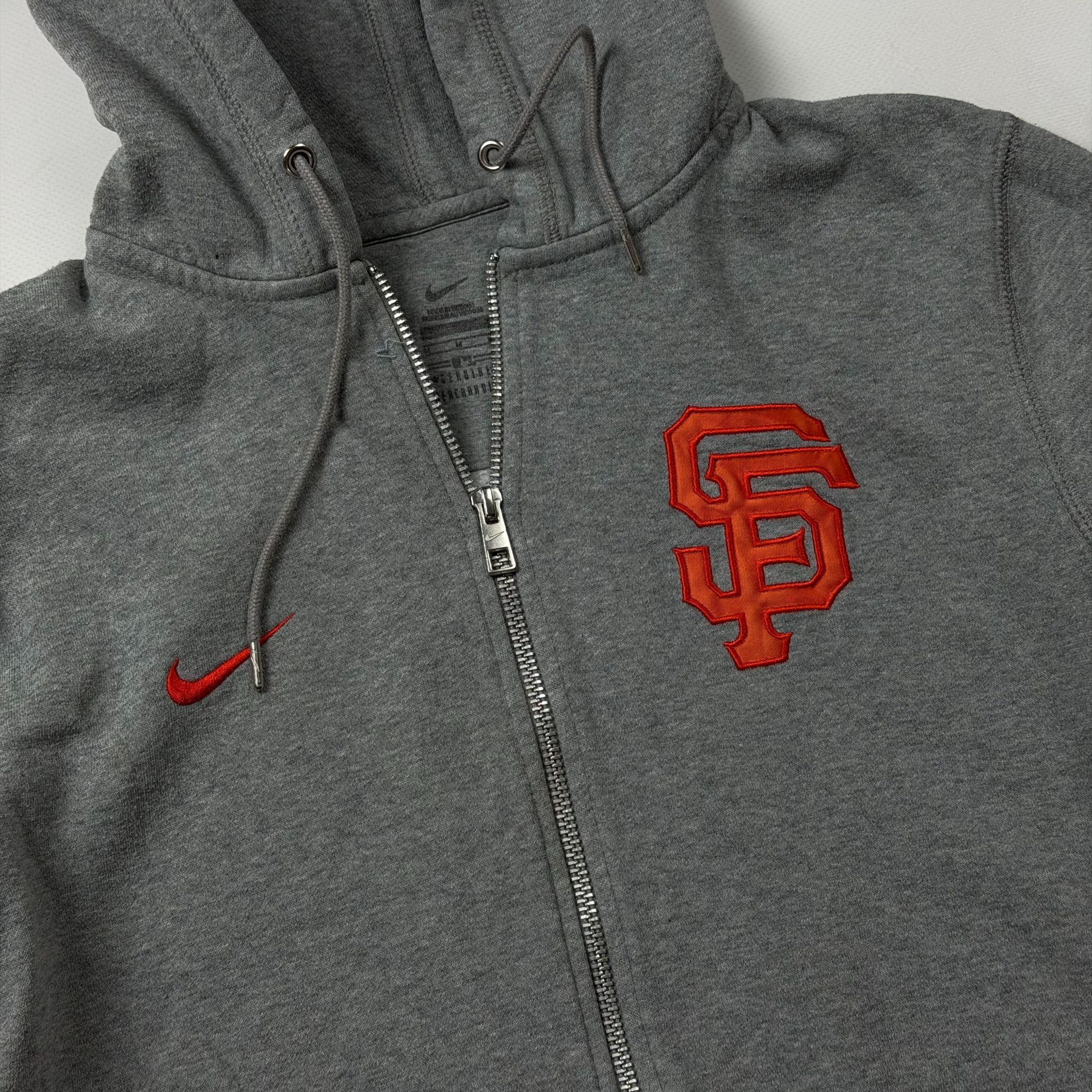 Nike Vintage 00s Nike San Francisco Hoodie M Grey Zip Up Y2K City Size US S / EU 44-46 / 1 - 2 Thumbnail
