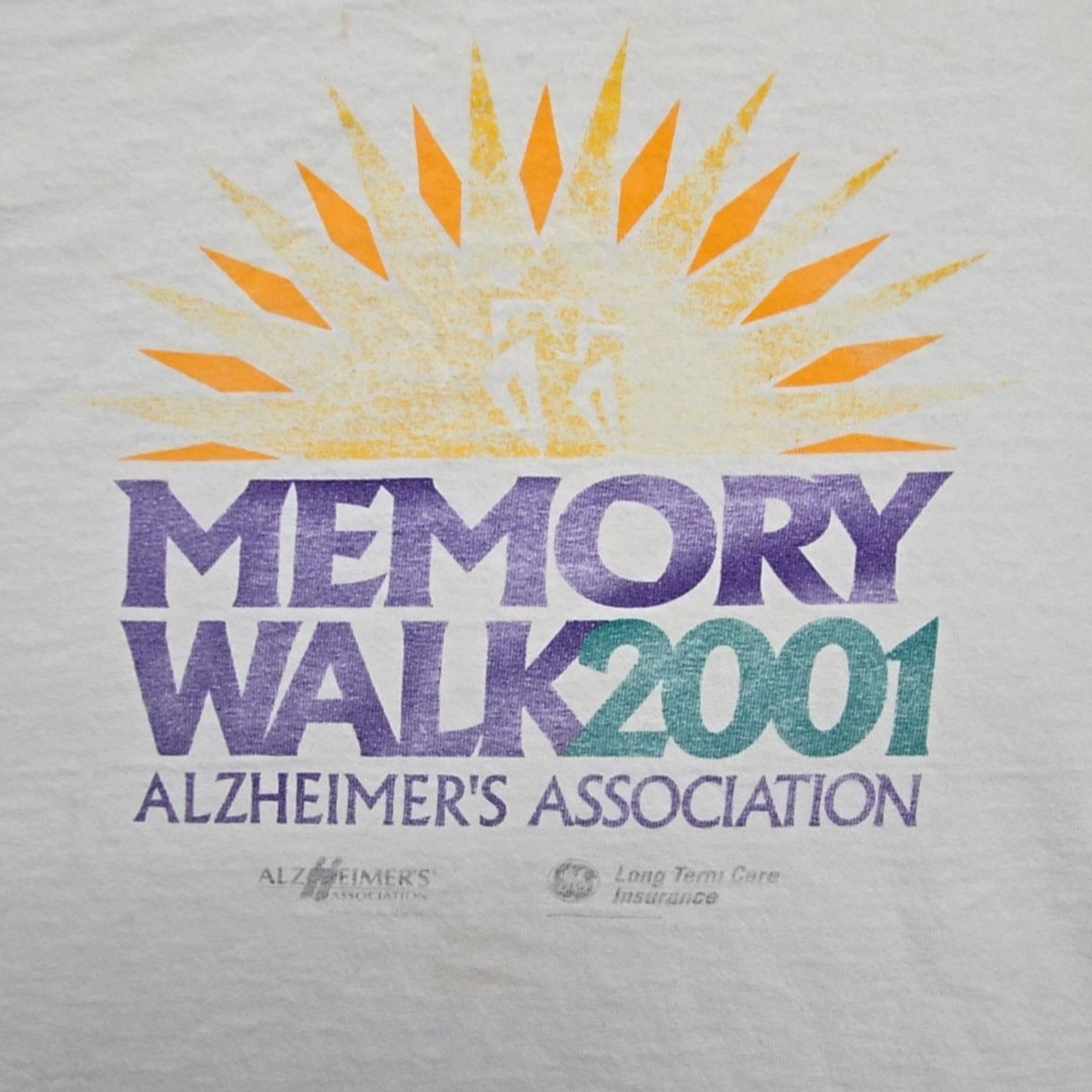 Gildan Vintage Memory Walk Shirt Alzheimer's White XXL Distressed Size US XXL / EU 58 / 5 - 2 Thumbnail