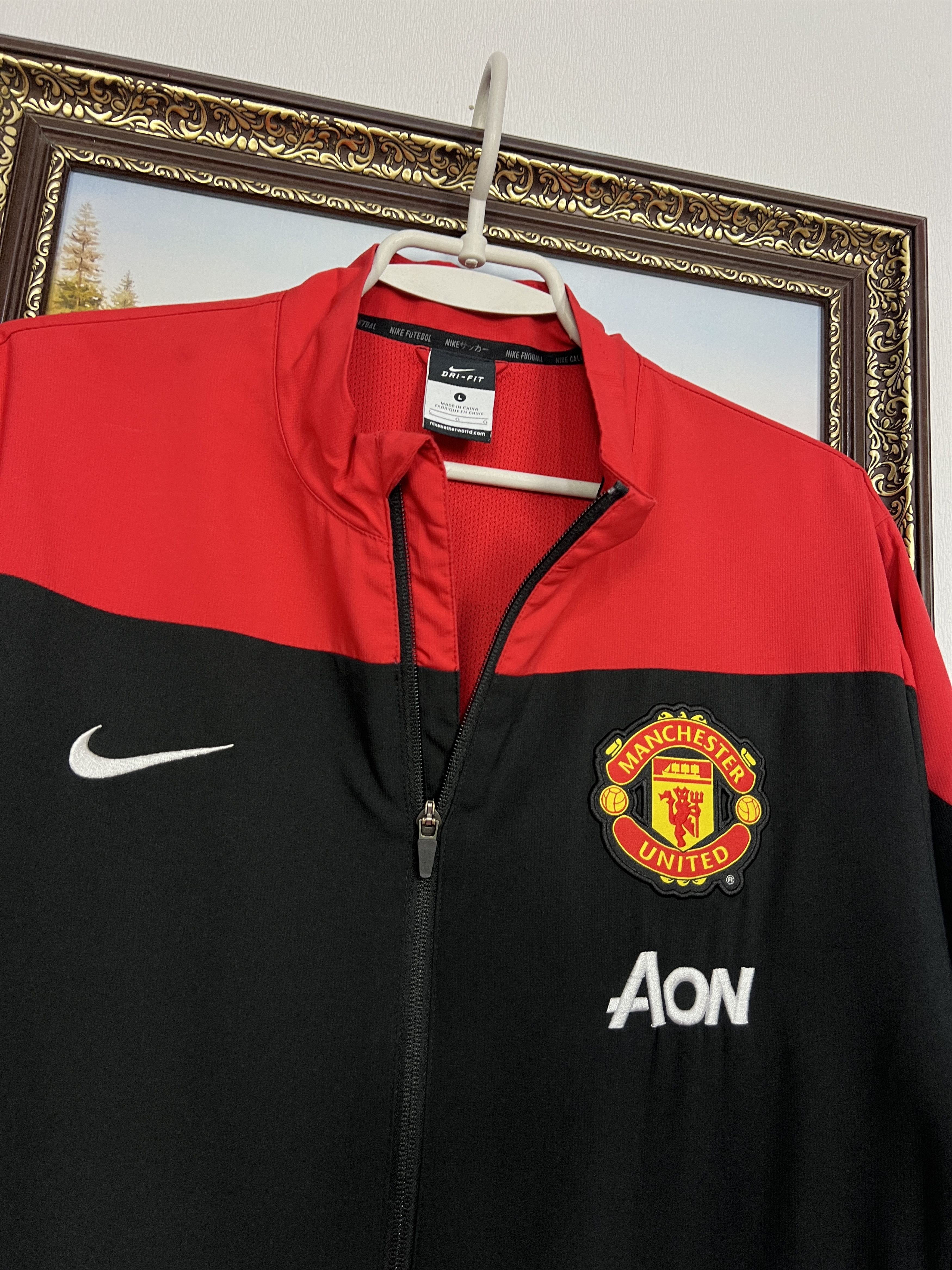 Nike Nike Manchester United Football Train Jacket Soccer Track Size US L / EU 52-54 / 3 - 3 Thumbnail