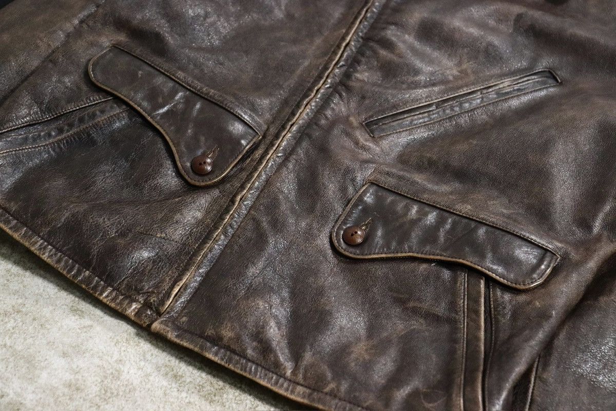 Ralph Lauren Double RL/RRL 24ss Leather Moto Jacket，size M Size US M / EU 48-50 / 2 - 3 Thumbnail