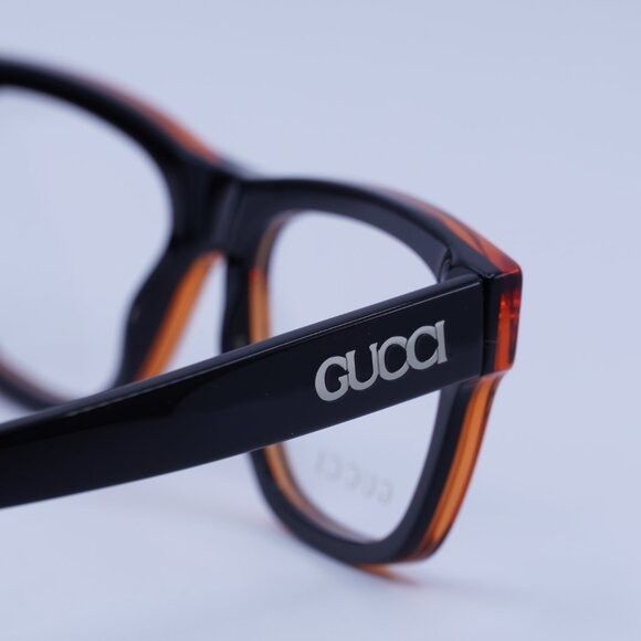 Gucci Gucci GG1795O 003 Eyeglasses Burgundy Crystal on Black 52mm Size ONE SIZE - 5 Thumbnail