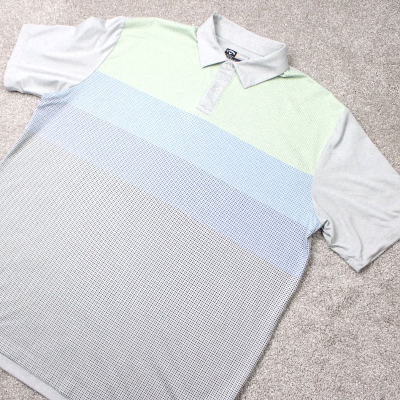 Callaway Callaway Polo Shirt Men XL Gray/Blue Opti-Dri Golf Short Sleeve Poly Stretch Shirt Size US XL / EU 56 / 4 - 3 Thumbnail