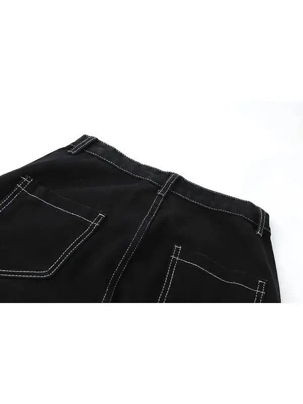 VIBE Black Cargo Carpenter Denim Jeans Size US 32 / EU 48 - 3 Thumbnail