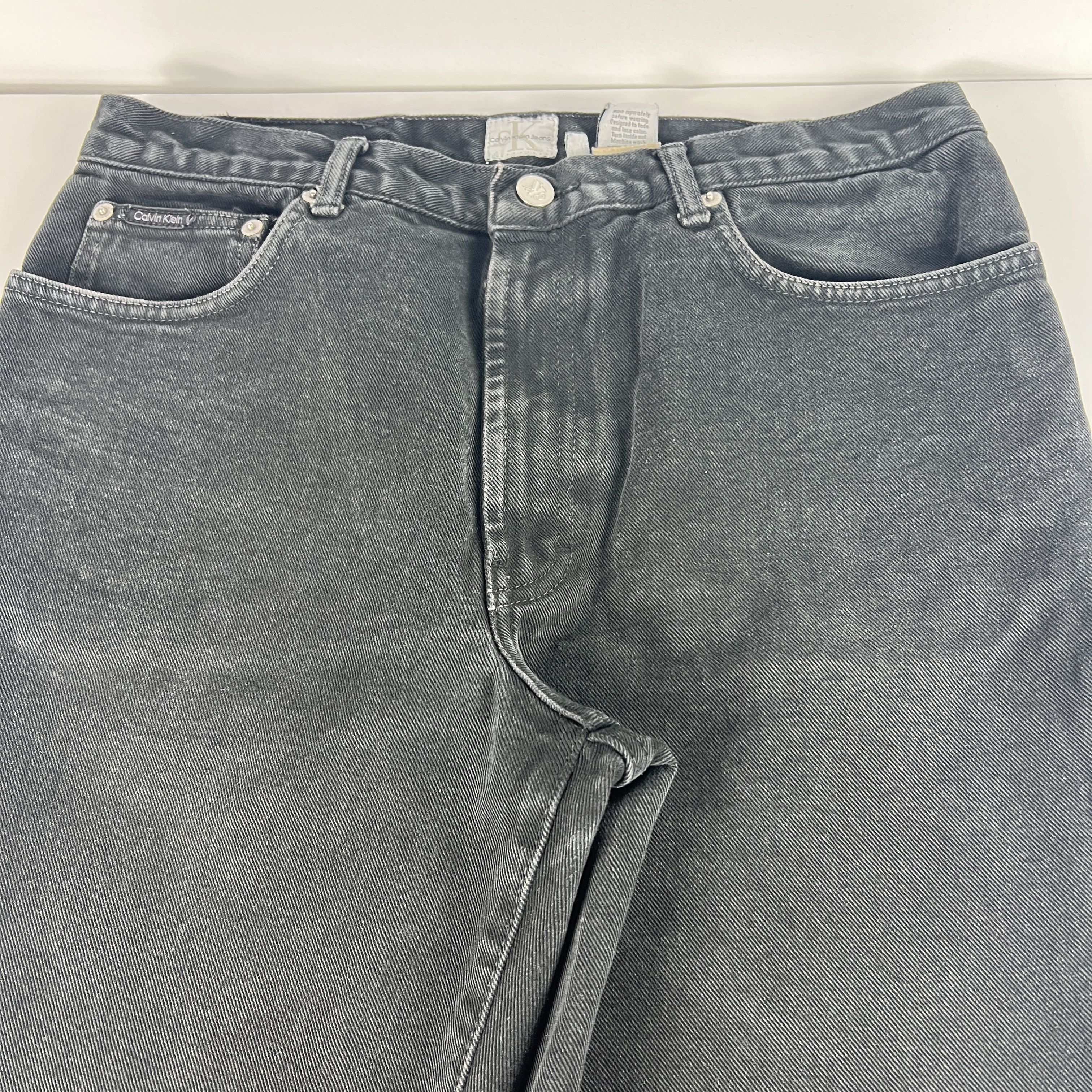 Calvin Klein × Vintage VTG CK Calvin Klein Jeans Straight Black Faded Cotton Denim Size US 32 / EU 48 - 2 Thumbnail