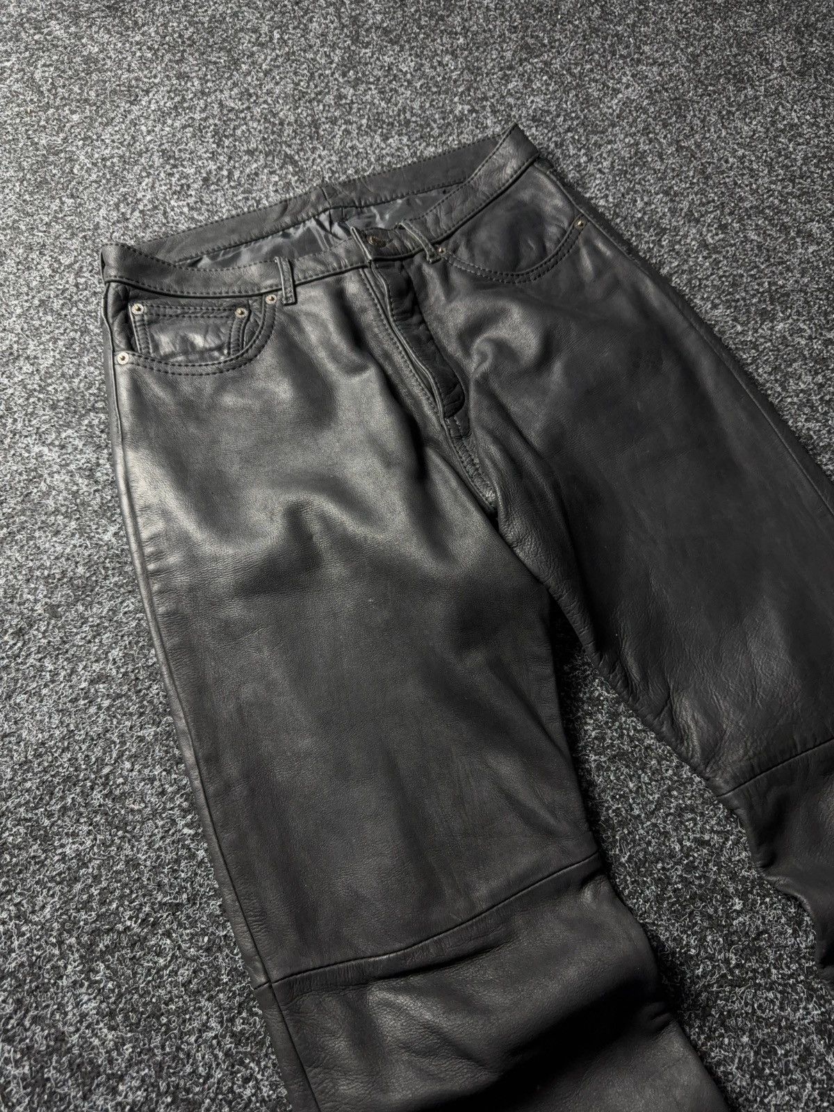 Y2K Vintage Leather Pants Opium Style Alt Biker USA Rare